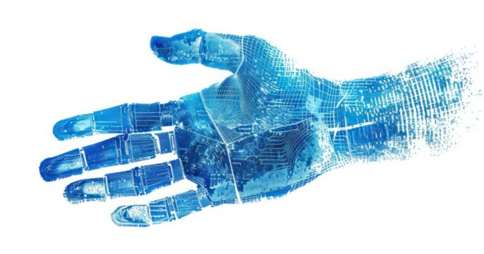 Futuristic digital handshake technology