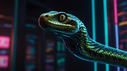 Obraz premium Green snake