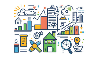 Obraz premium investment and business graphic advertising backgrounds