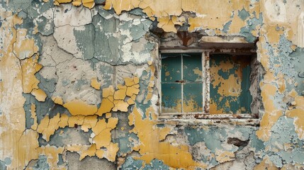 Naklejka premium Urban Deterioration Fragmented Wall Surface