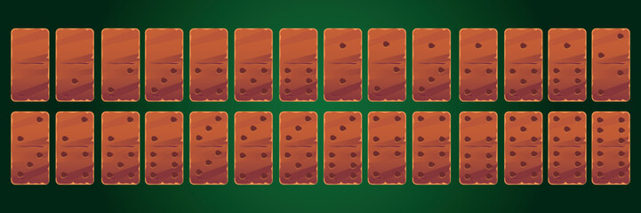 Vector image of chips from the board game dominoes. Concept of spending time together. Gambling. Element for your design