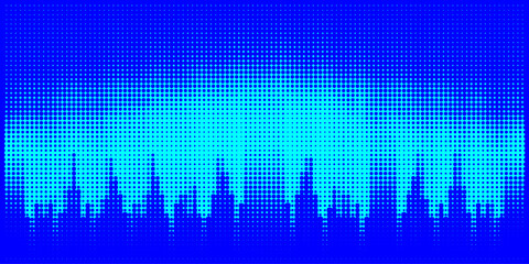 blue halftone grunge blue city background