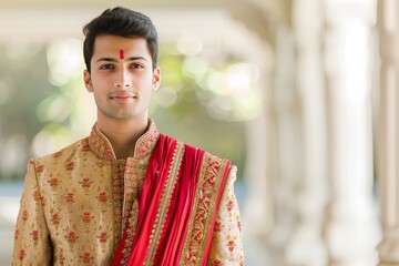 indian man in sherwani cloth