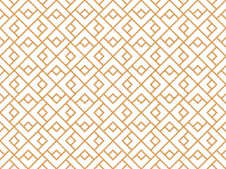 Abstract geometric pattern. A seamless vector background. White and golden ornament. Graphic modern pattern. Simple lattice graphic design