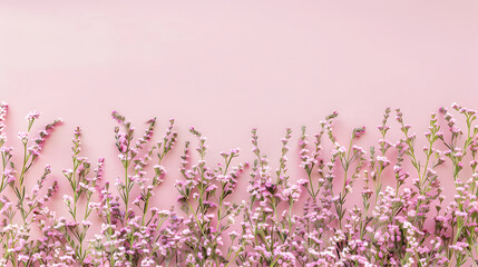 Heather flower pattern background illustration