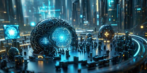 Big data and artificial intelligence concept. - Generative AI