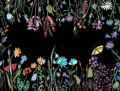 background with butterflies