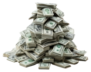 PNG Wad of money stack dollar.