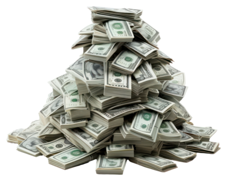 PNG Wad of money stack dollar.