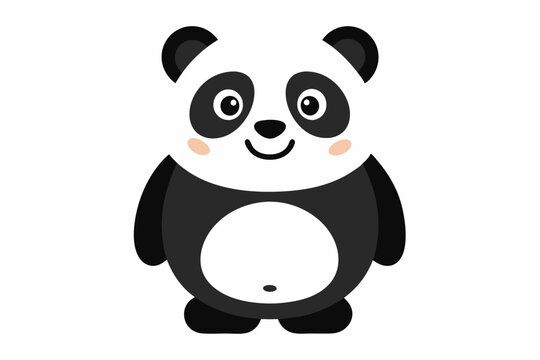 recommend clip art: Funny Panda Vector Illustration on White Background Cartoon, Clipart, Line Art Design, Funny panda vector illustration on white background, perfect for cartoons, clipart, and line art designs