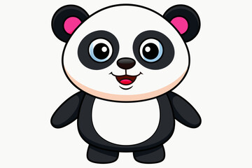 Funny Panda Vector Illustration on White Background Cartoon, Clipart, Line Art Design, Funny panda vector illustration on white background, perfect for cartoons, clipart, and line art designs © raseldesigner93
