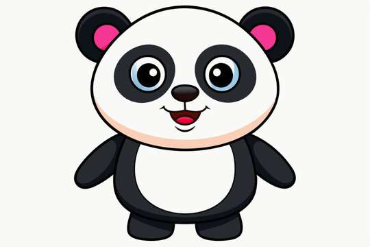 recommend clip art: Funny Panda Vector Illustration on White Background Cartoon, Clipart, Line Art Design, Funny panda vector illustration on white background, perfect for cartoons, clipart, and line art designs