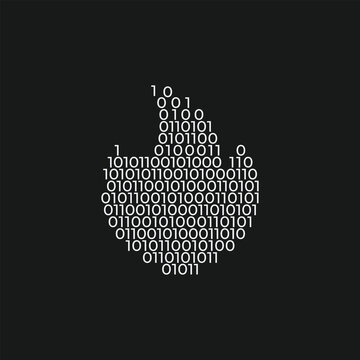 fire binary logo vector
