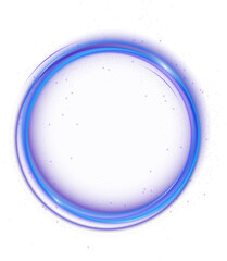 Blue Neon Circle