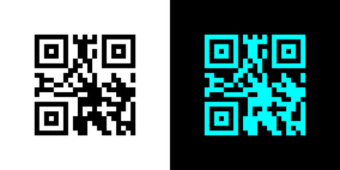 Fake QR code scan me vector illustration.