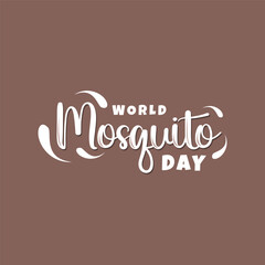 World Mosquito Day Groovy Vector Design