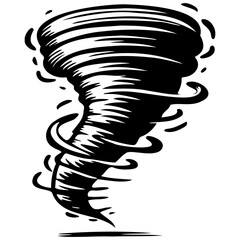 Tornado Sketch Illustration.
