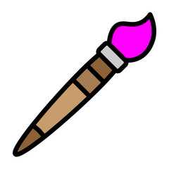 Paint Brush Vector Filled Icon Design