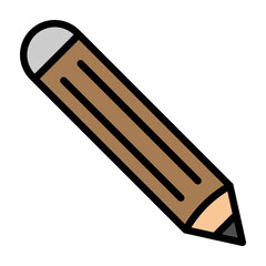Pencil Vector Filled Icon Design