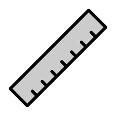 Ruler Vector Filled Icon Design