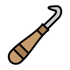 Crochethook Vector Filled Icon Design