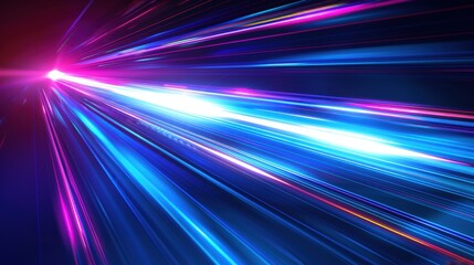 Vibrant Neon Lights Streaking Across the Frame