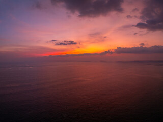 Nature seascape beautiful Light Sunset or sunrise over sea, Colorful scenery Sky,Amazing sky colorful light cloud background
