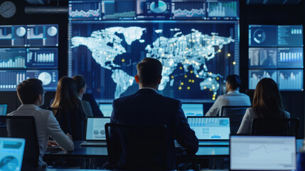 HR professional coordinating global outsourcing efforts with digital tools, remote team integration