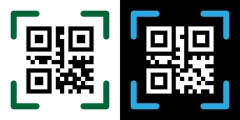 Fake QR code scan me vector illustration.