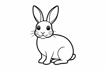 Funny Rabbit with White Background Vector Illustration, Cartoons, Clipart, and Line Art Design, Adorable funny rabbit vector illustration, perfect for cartoons, clipart, and line art designs