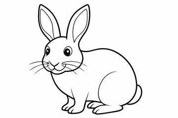 Funny Rabbit with White Background Vector Illustration, Cartoons, Clipart, and Line Art Design, Adorable funny rabbit vector illustration, perfect for cartoons, clipart, and line art designs