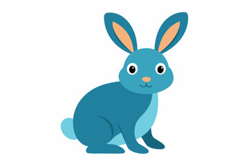 Obraz premium Funny Rabbit with White Background Vector Illustration, Cartoons, Clipart, and Line Art Design, Adorable funny rabbit vector illustration, perfect for cartoons, clipart, and line art designs