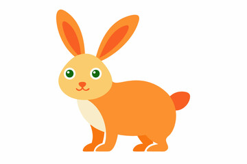 Funny Rabbit with White Background Vector Illustration, Cartoons, Clipart, and Line Art Design, Adorable funny rabbit vector illustration, perfect for cartoons, clipart, and line art designs