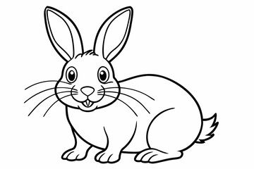 Funny Rabbit with White Background Vector Illustration, Cartoons, Clipart, and Line Art Design, Adorable funny rabbit vector illustration, perfect for cartoons, clipart, and line art designs