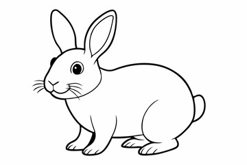 Funny Rabbit with White Background Vector Illustration, Cartoons, Clipart, and Line Art Design, Adorable funny rabbit vector illustration, perfect for cartoons, clipart, and line art designs