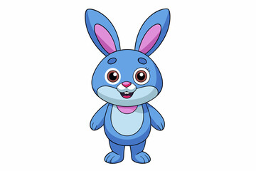 Funny Rabbit with White Background Vector Illustration, Cartoons, Clipart, and Line Art Design, Adorable funny rabbit vector illustration, perfect for cartoons, clipart, and line art designs