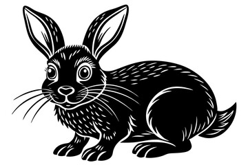 Funny Rabbit with White Background Vector Illustration, Cartoons, Clipart, and Line Art Design, Adorable funny rabbit vector illustration, perfect for cartoons, clipart, and line art designs