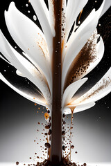 Coffee Splash With Coffee Beans