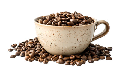 Fototapeta premium Delicious coffee beans and cup