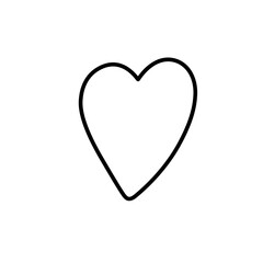 Black heart icon. Love symbol. Vector illustration flat style