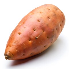 There is a sweet potato placed on a white surface