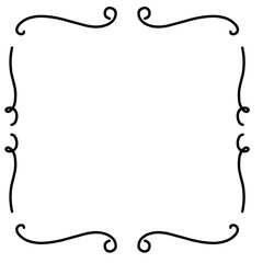 Vintage frame set. Retro rectangle black line flourish border. Abstract design graphic element. Ornate floral elegant pattern template for wedding invitation card, premium festive banner, luxury menu
