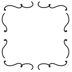 Vintage frame set. Retro rectangle black line flourish border. Abstract design graphic element. Ornate floral elegant pattern template for wedding invitation card, premium festive banner, luxury menu
