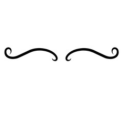 Collection of Handdrawn swirls and curles. Design element of ornaments for wedding cards, in invitations, save the date cards, flyers for restaurant