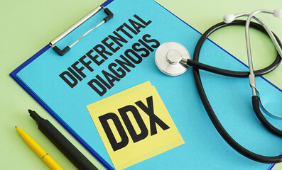 Differential Diagnosis DDX is shown using the text