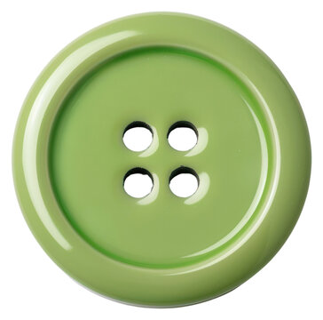 PNG Green round four-hole button