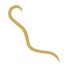 Hand drawn curved line shape. Curved line icon collection. Vector illustration isolated on white background.