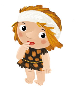 recommend clip art: cartoon ancient prehistoric caveman cave boy character isolated illustration for children