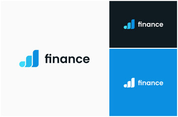 Finance Accounting Business Consulting Financial Growth Chart Graph Vector Logo Design Illustration