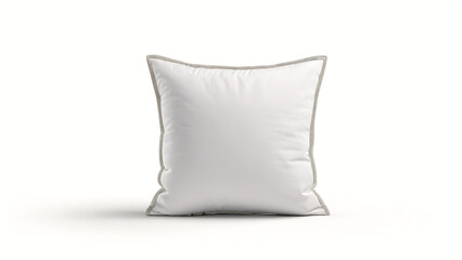 White pillow isolated on white background